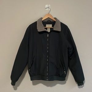 L.L. Bean Warm-Up Bomber Jacket, Fleece Lined Black Men’s Size M